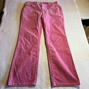 Vintage Y2K Sideout Pink Corduroy Flare Pants Women Size 11 Waist 33